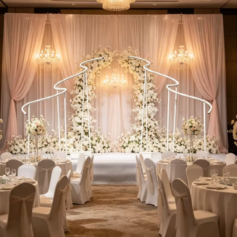 Party Event Supply Store - Luxury Wave Shape Frame Outdoor Party