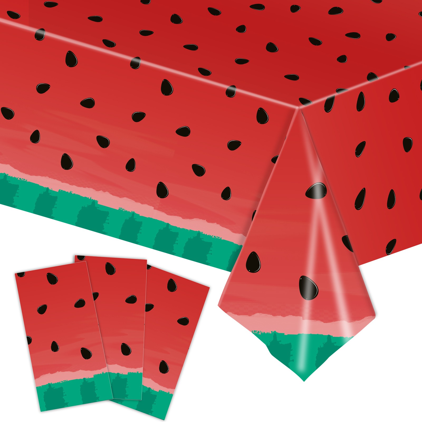 Table Cloth Disposable - Summer Watermelon Party Tablecloth Red Hawaii