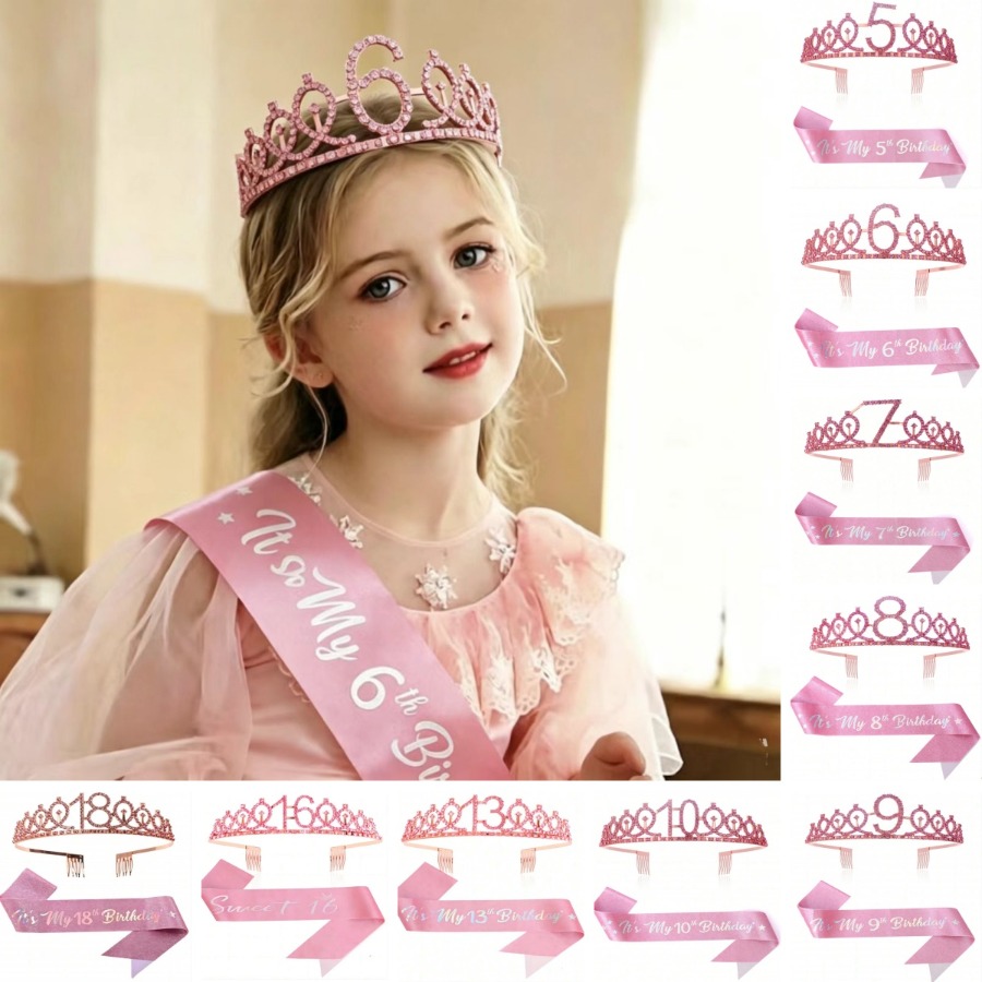 Birthday Sash Glitter - Glitter Birthday Crown Sash Women Girls