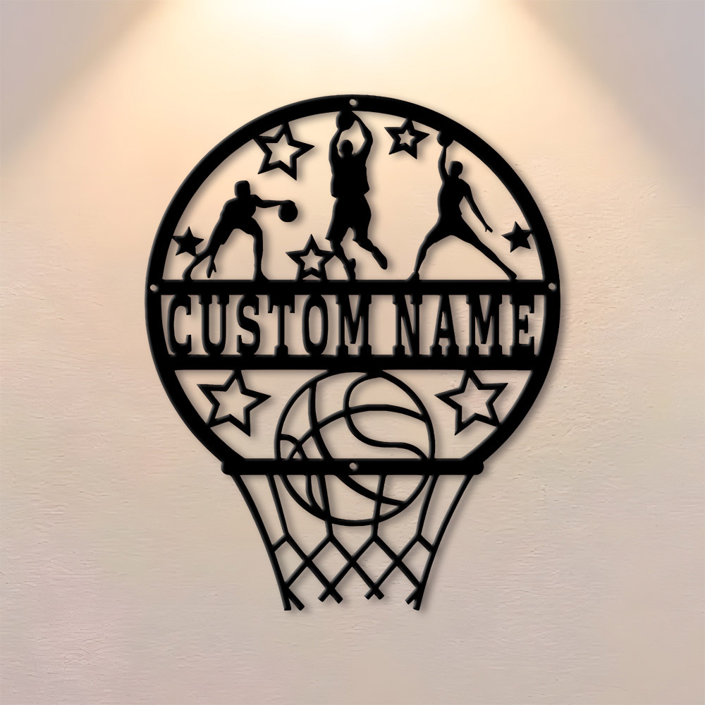 Eve Party - Customizable Iron Basketball Decorative Plaque, Personalized