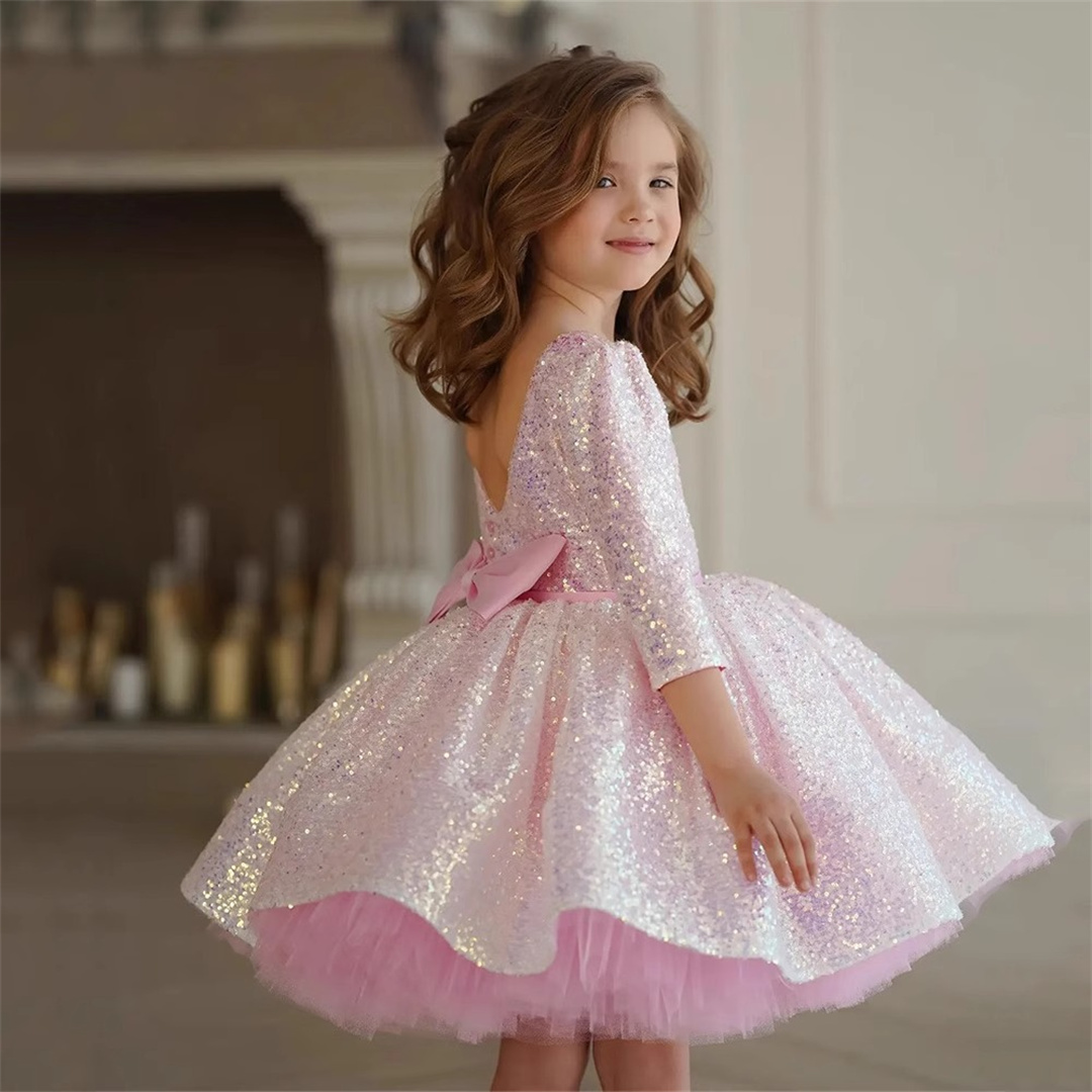Glitter Pink Girl Dress Knee L - Birthday Sash Glitter recensie en prijs