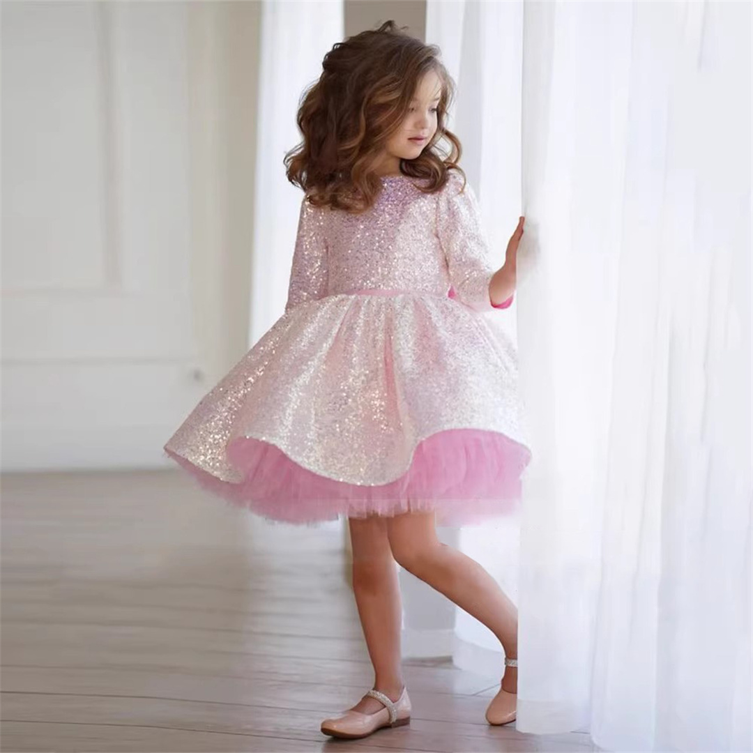 Glitter Pink Girl Dress Knee L - Birthday Sash Glitter recensie en prijs