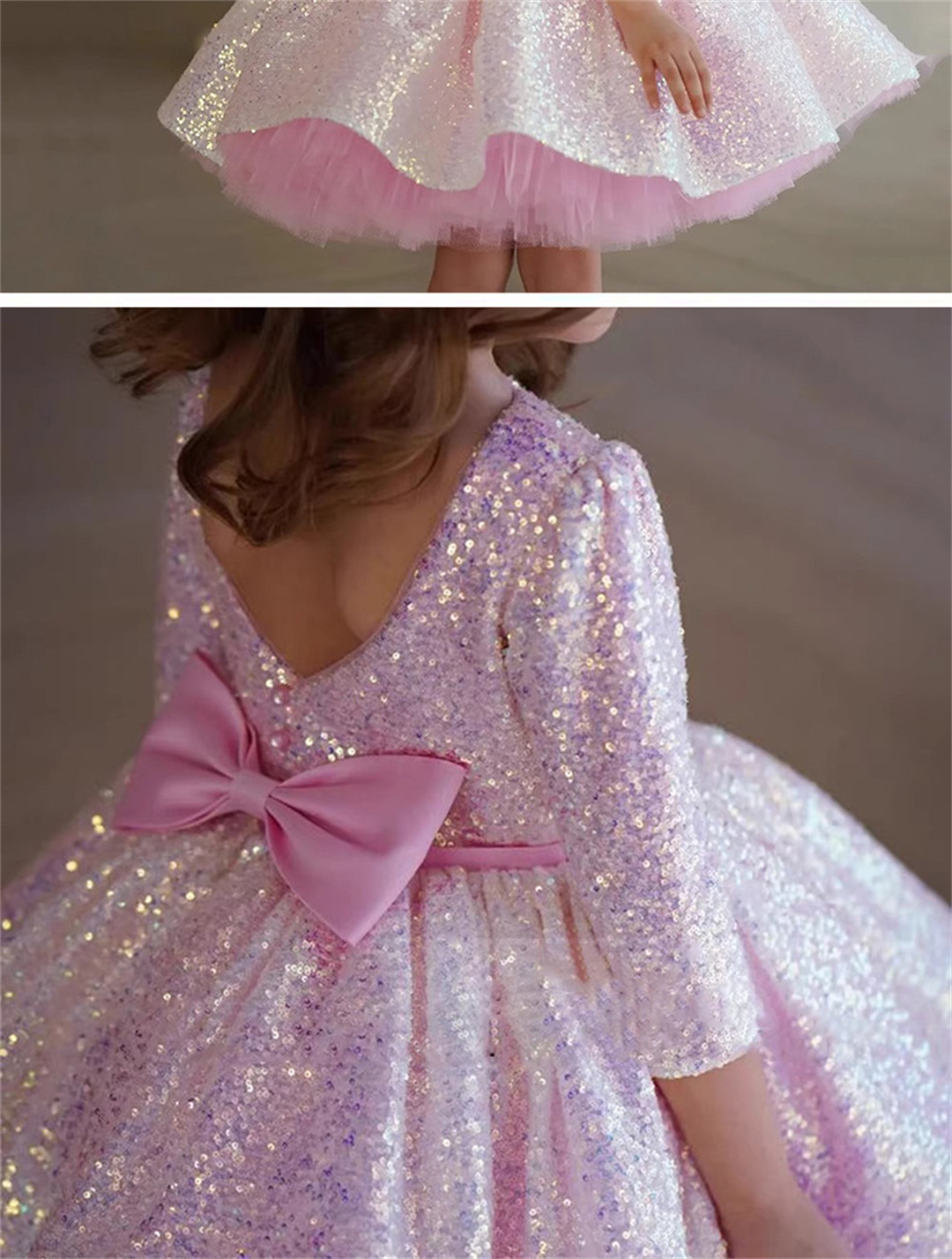 Glitter Pink Girl Dress Knee L - Birthday Sash Glitter recensie en prijs