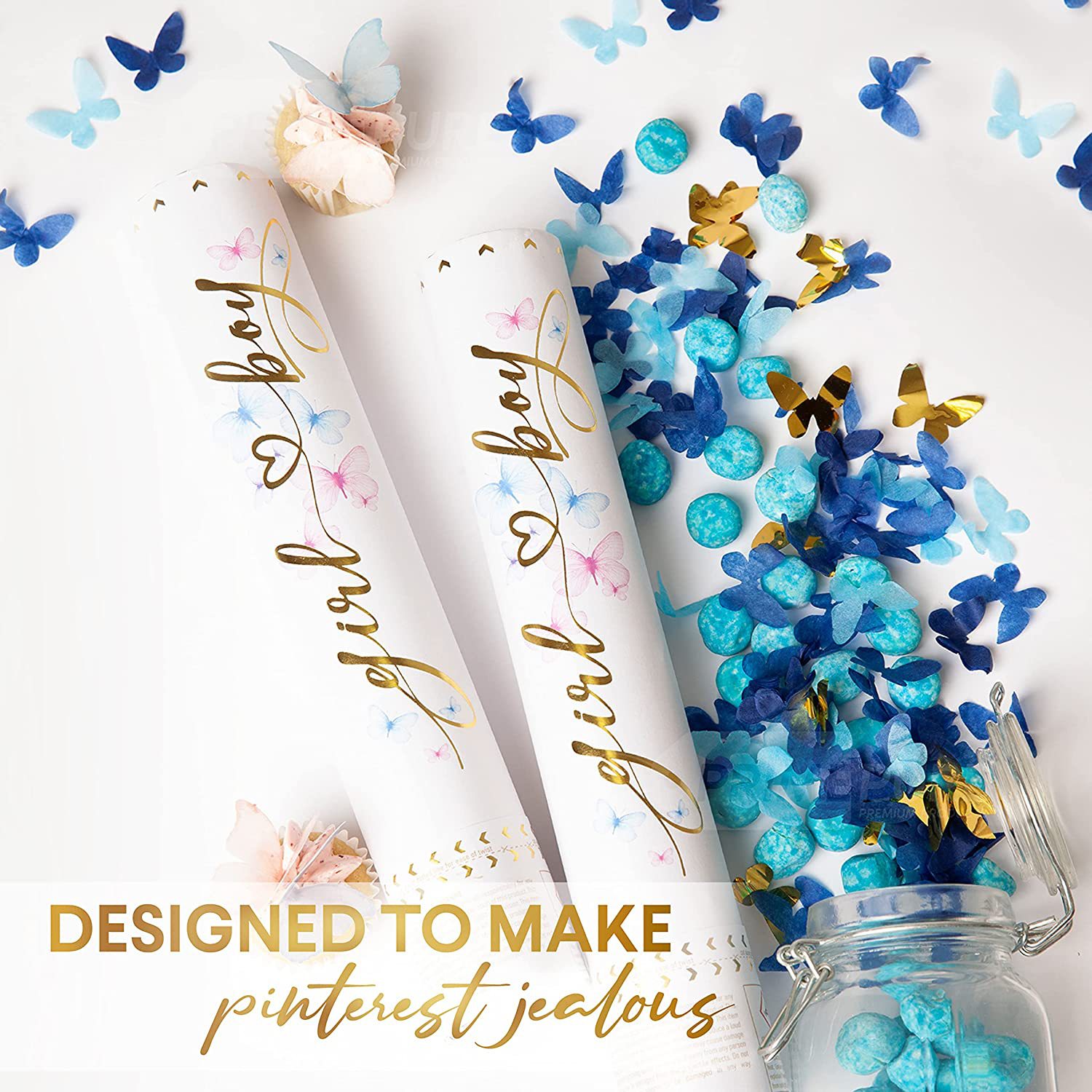 Gender reveal party confetti c - Confetti Cannon Tube recensie en prijs