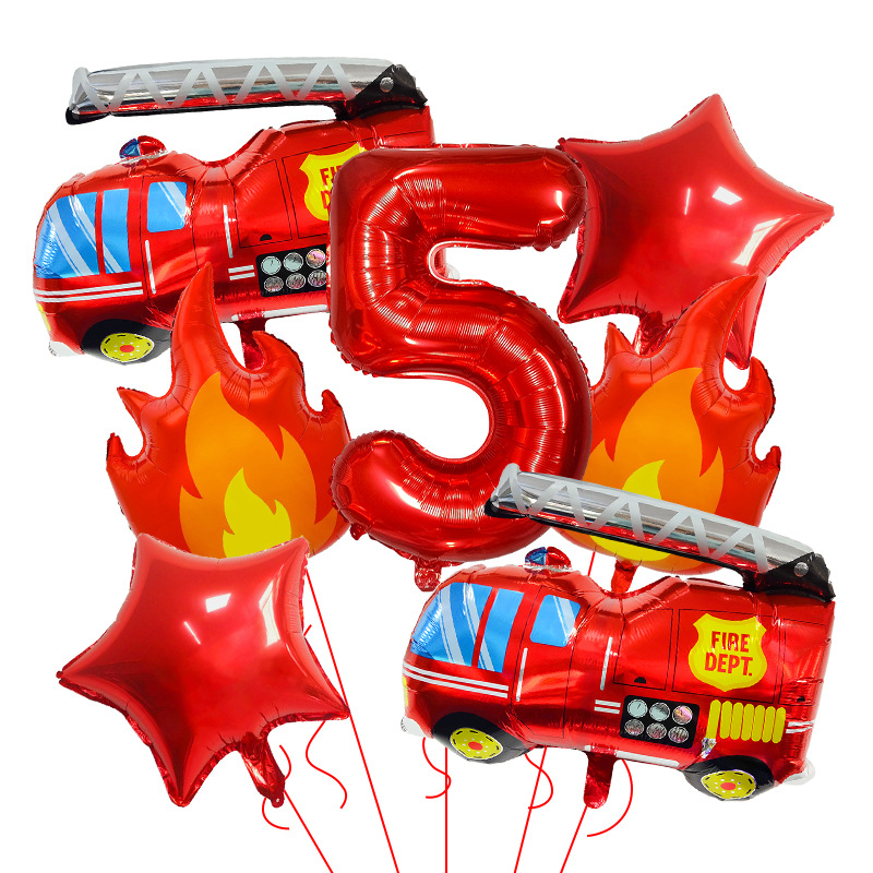 7PCS Fire Truck Themed Flame N - Balloon Arch Kit recensie en prijs