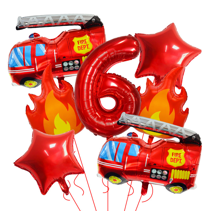 7PCS Fire Truck Themed Flame N - Balloon Arch Kit recensie en prijs