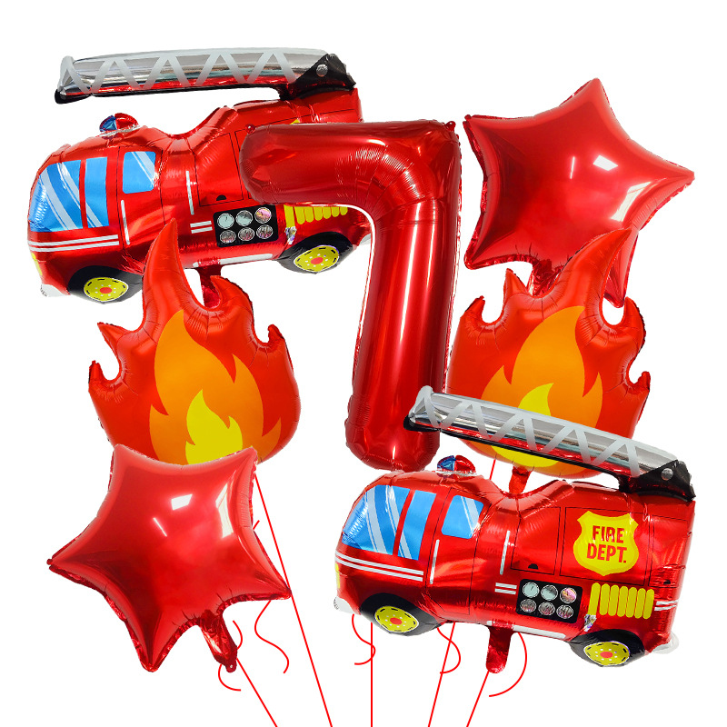 7PCS Fire Truck Themed Flame N - Balloon Arch Kit recensie en prijs