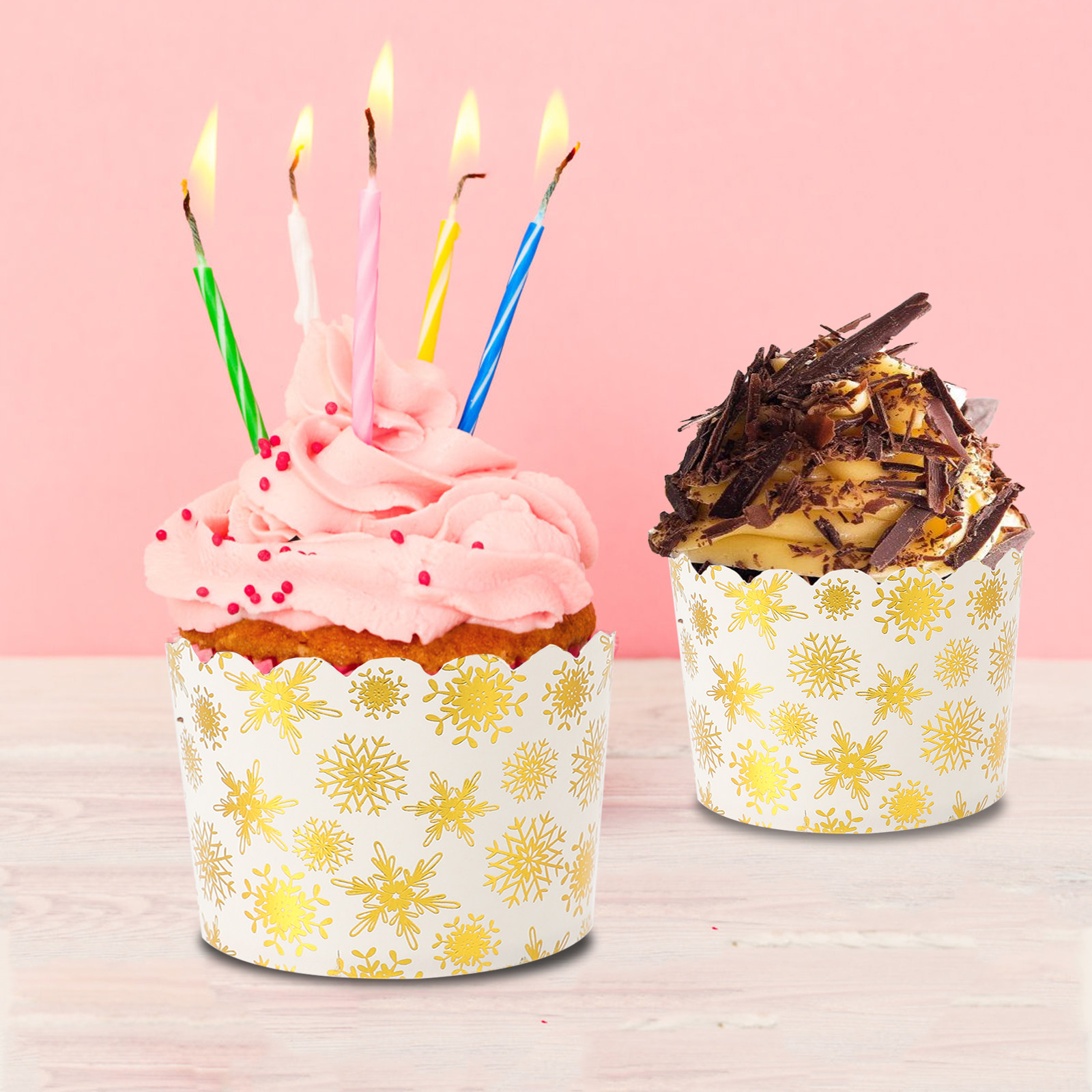 50Pcs Gold Foil Baking Cups Pr - Plastic Cup 50Pcs recensie en prijs