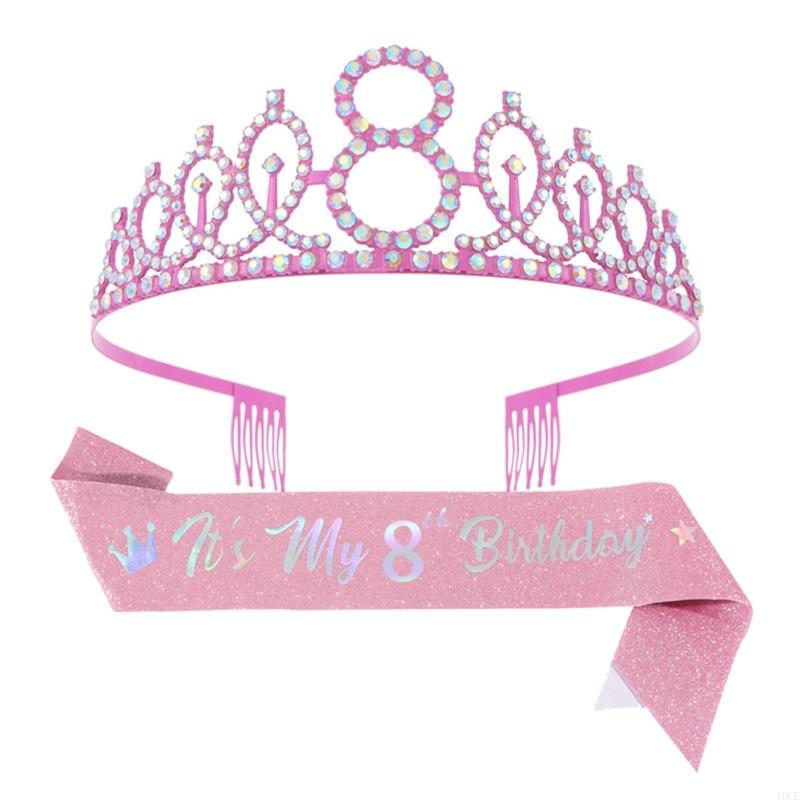 Glittering Pink Birthday Tiara - Birthday Sash Glitter recensie en prijs