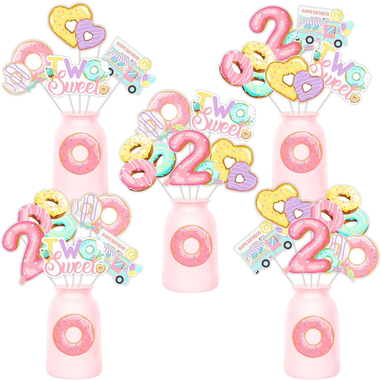 Donut 2nd Birthday Centerpiece - Centerpiece Stick recensie en prijs
