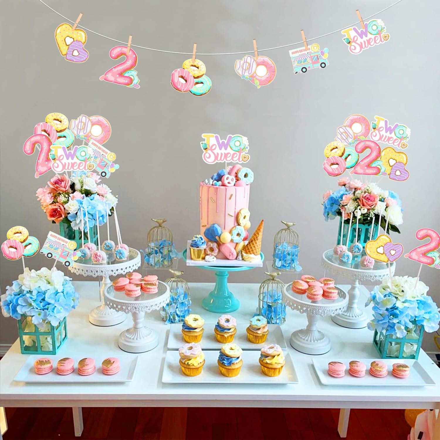 Donut 2nd Birthday Centerpiece - Centerpiece Stick recensie en prijs