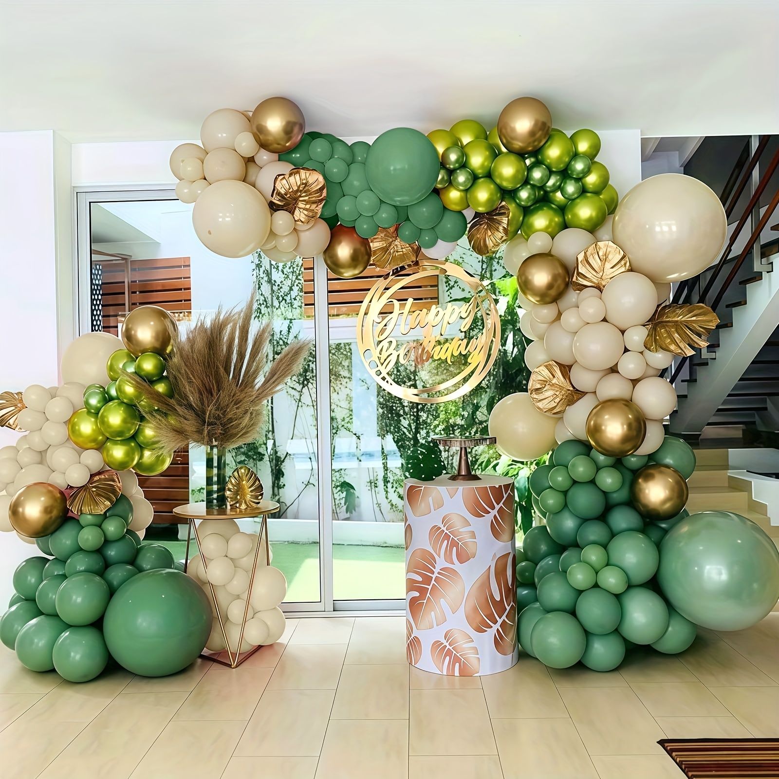 88pcs Sage Green & Golden Ball - Balloon Arch Kit recensie en prijs