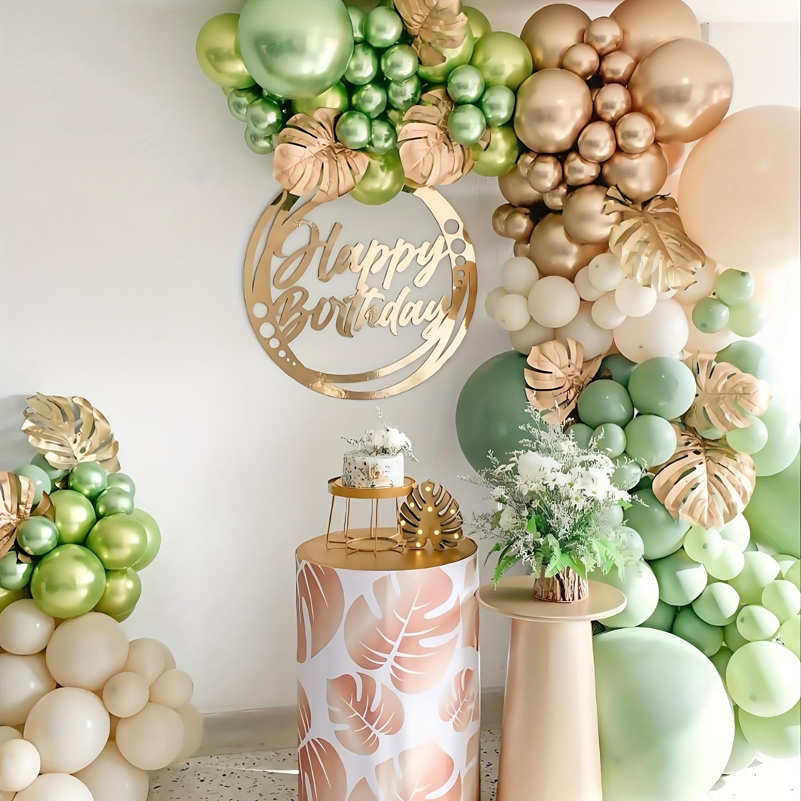 88pcs Sage Green & Golden Ball - Balloon Arch Kit recensie en prijs