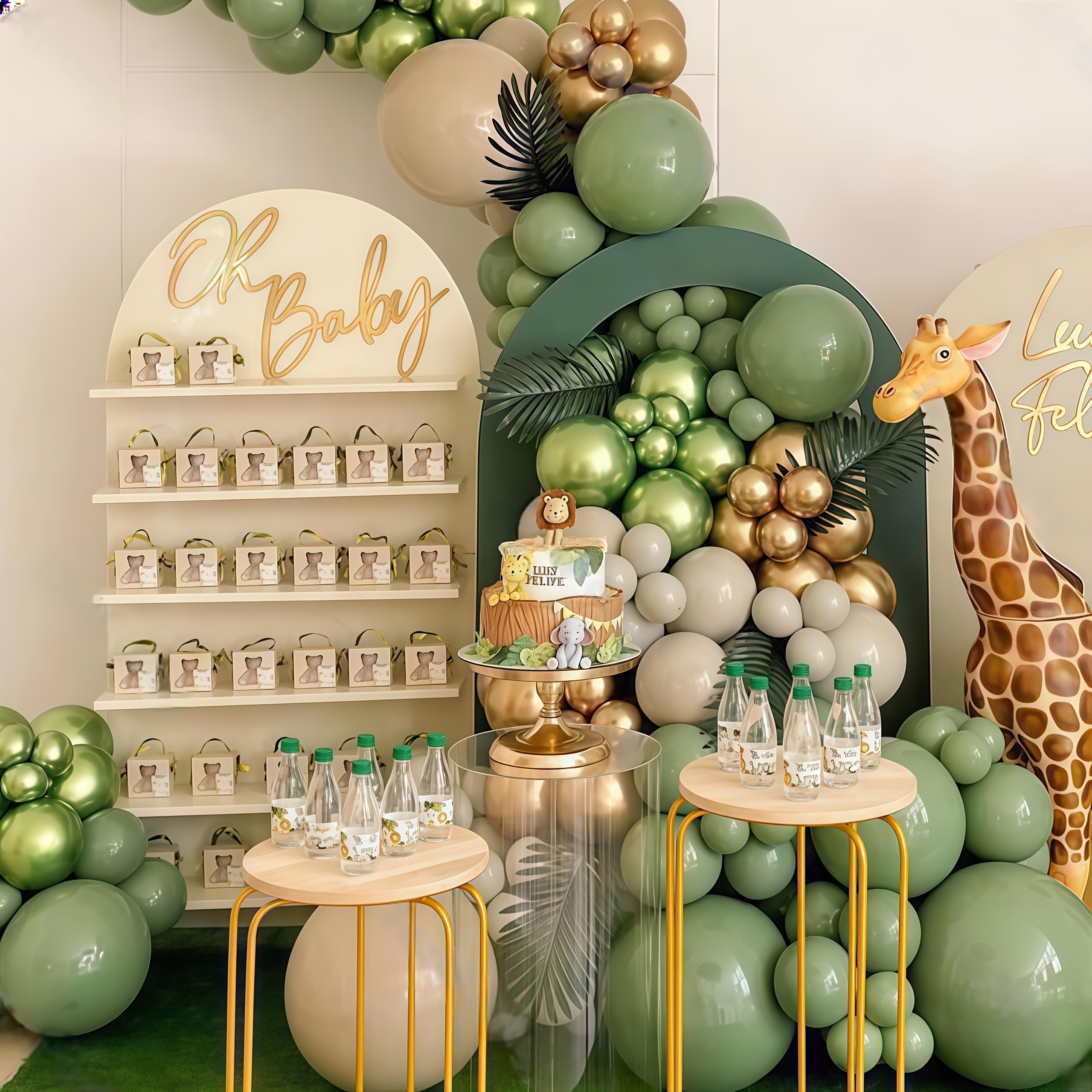 88pcs Sage Green & Golden Ball - Balloon Arch Kit recensie en prijs