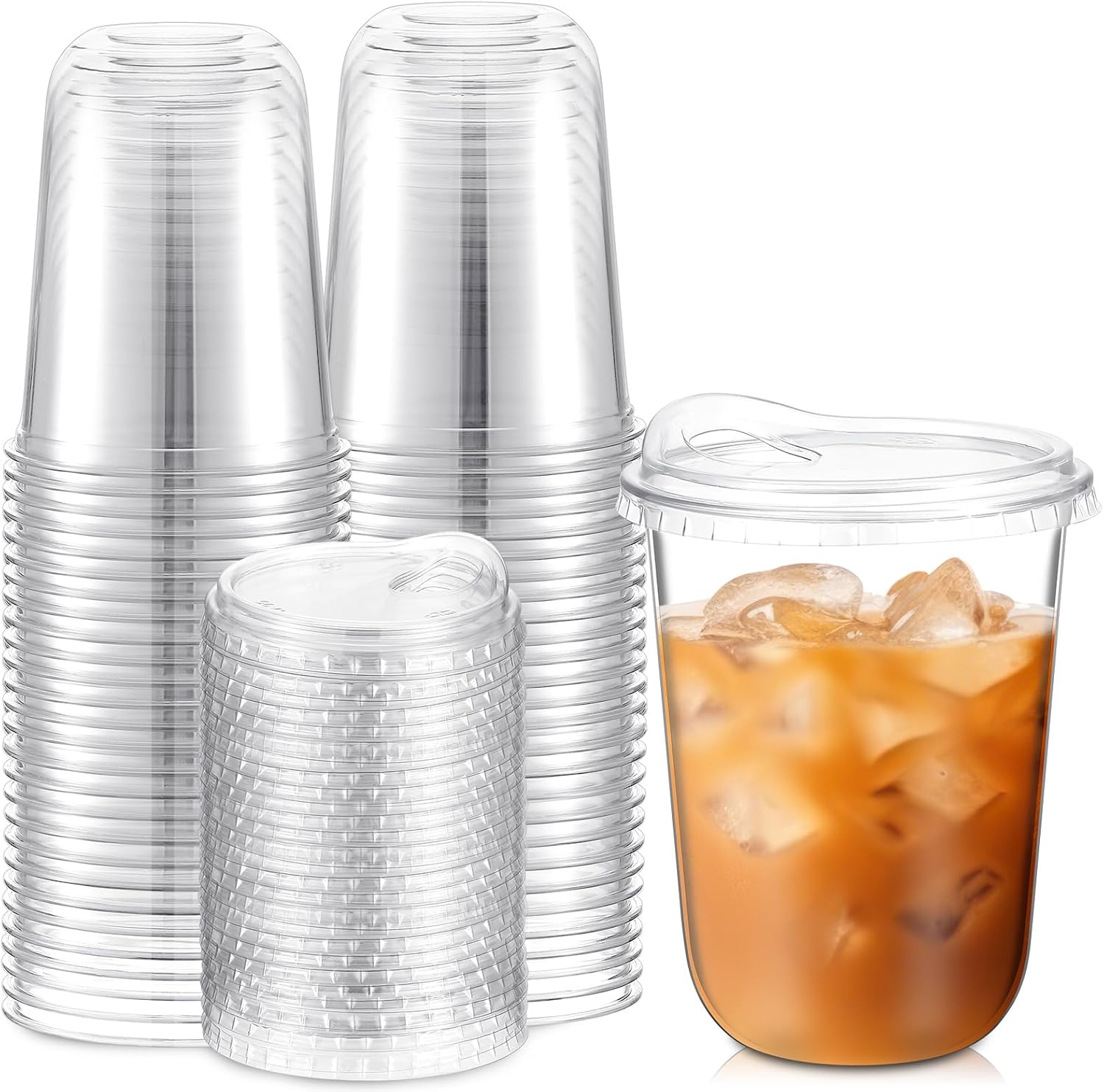 Clear Plastic Cups with Strawl - Plastic Cup 50Pcs recensie en prijs