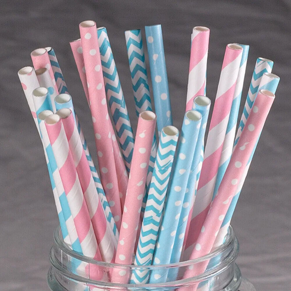 100 Bulk Packed Paper Straws P - Paper Straw Color recensie en prijs