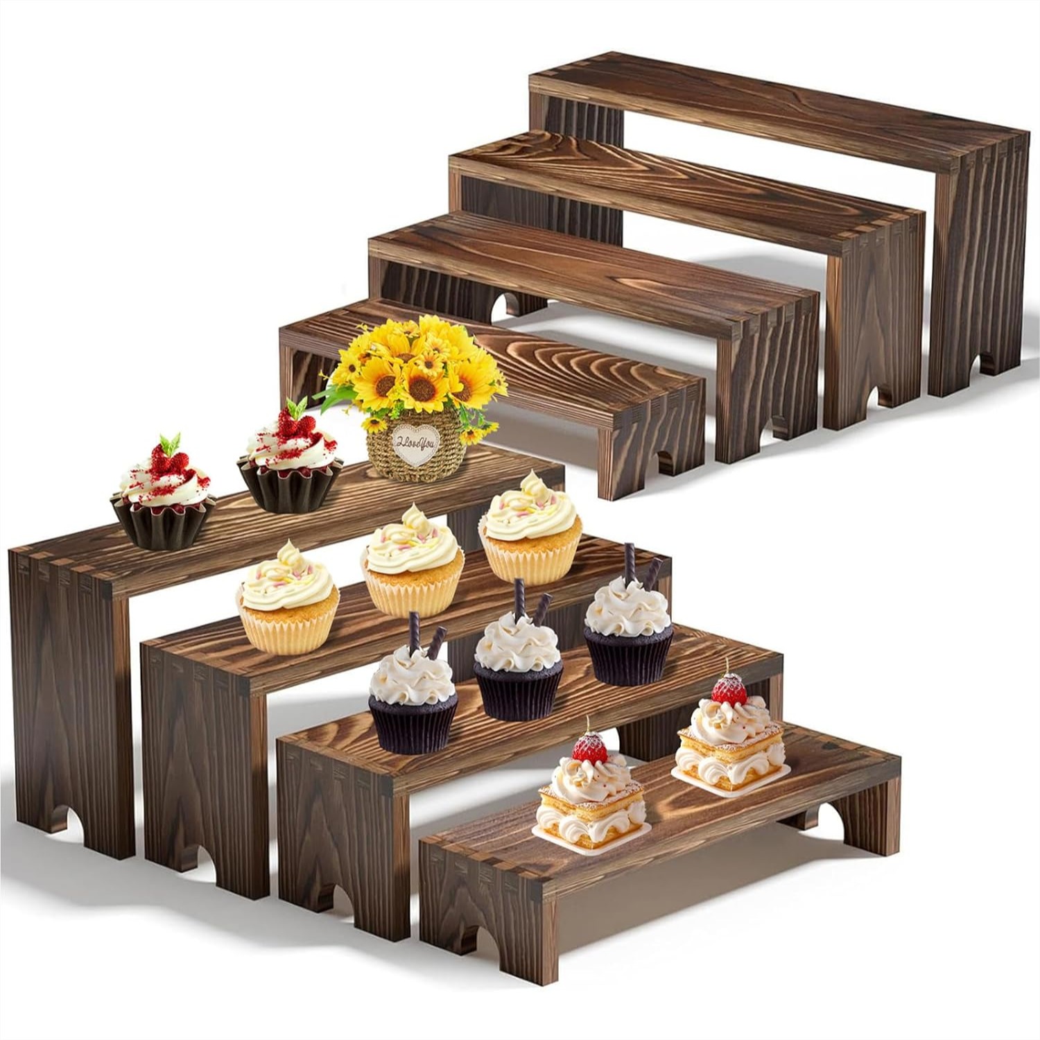 2 Tier Wooden Cupcake Stand Se - Cupcake Stand Tier recensie en prijs