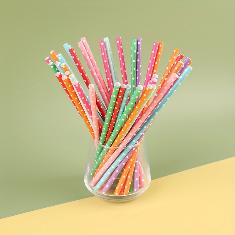 100pcs colorful disposable pap - Paper Straw Color recensie en prijs