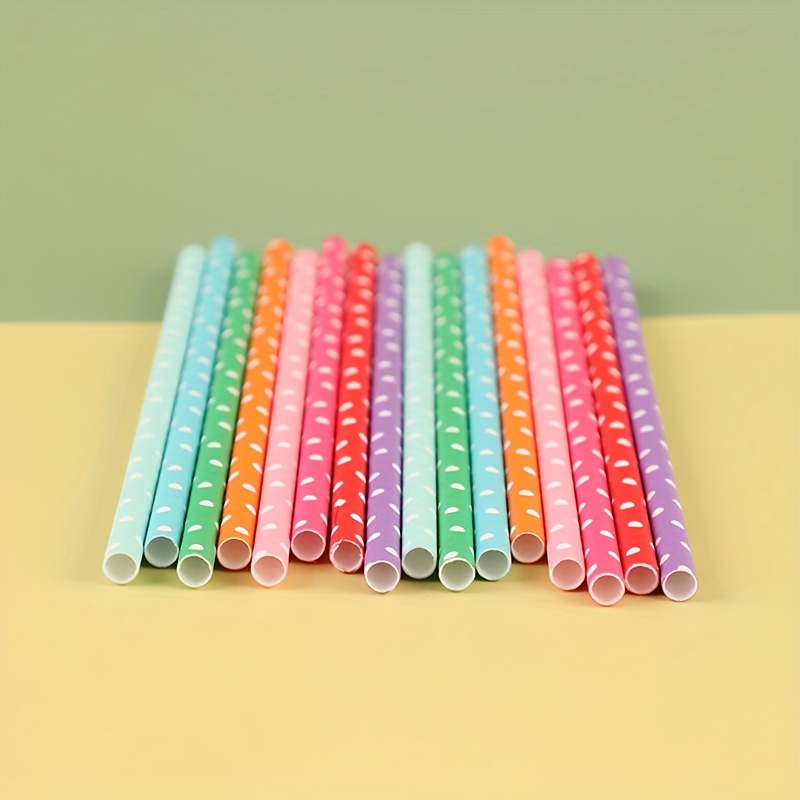 100pcs colorful disposable pap - Paper Straw Color recensie en prijs