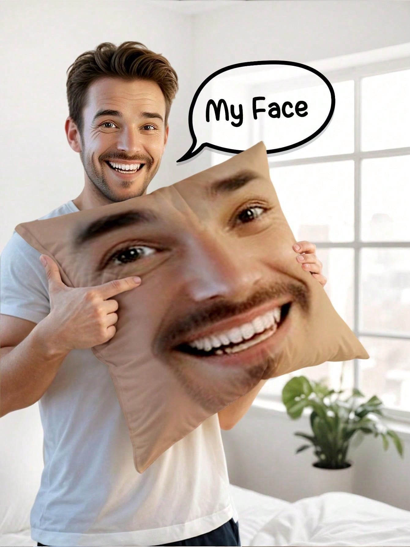 1pc Custom Face Square Pillow  - Eve Party recensie en prijs
