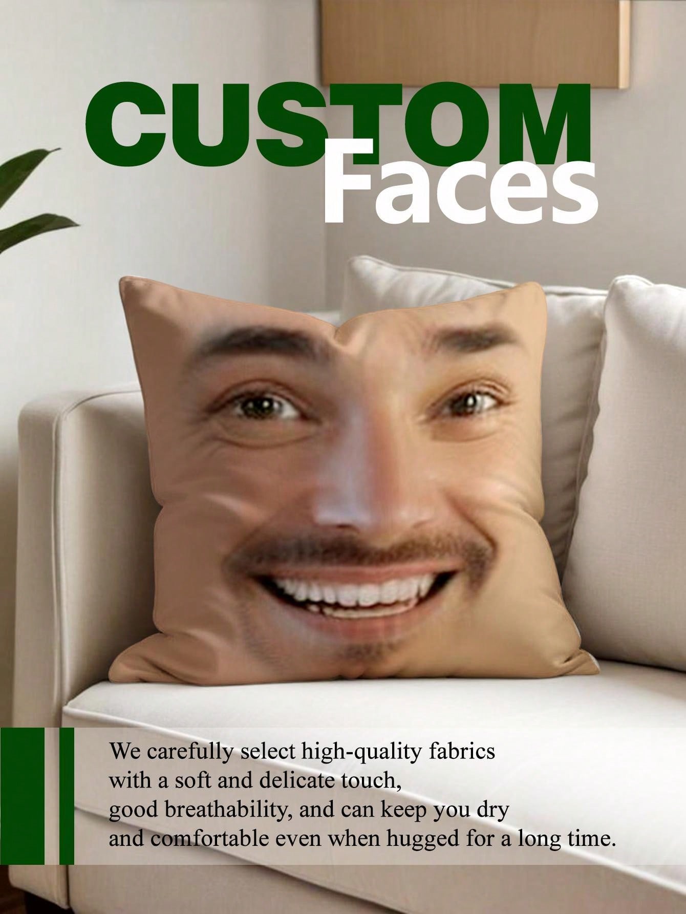 1pc Custom Face Square Pillow  - Eve Party recensie en prijs