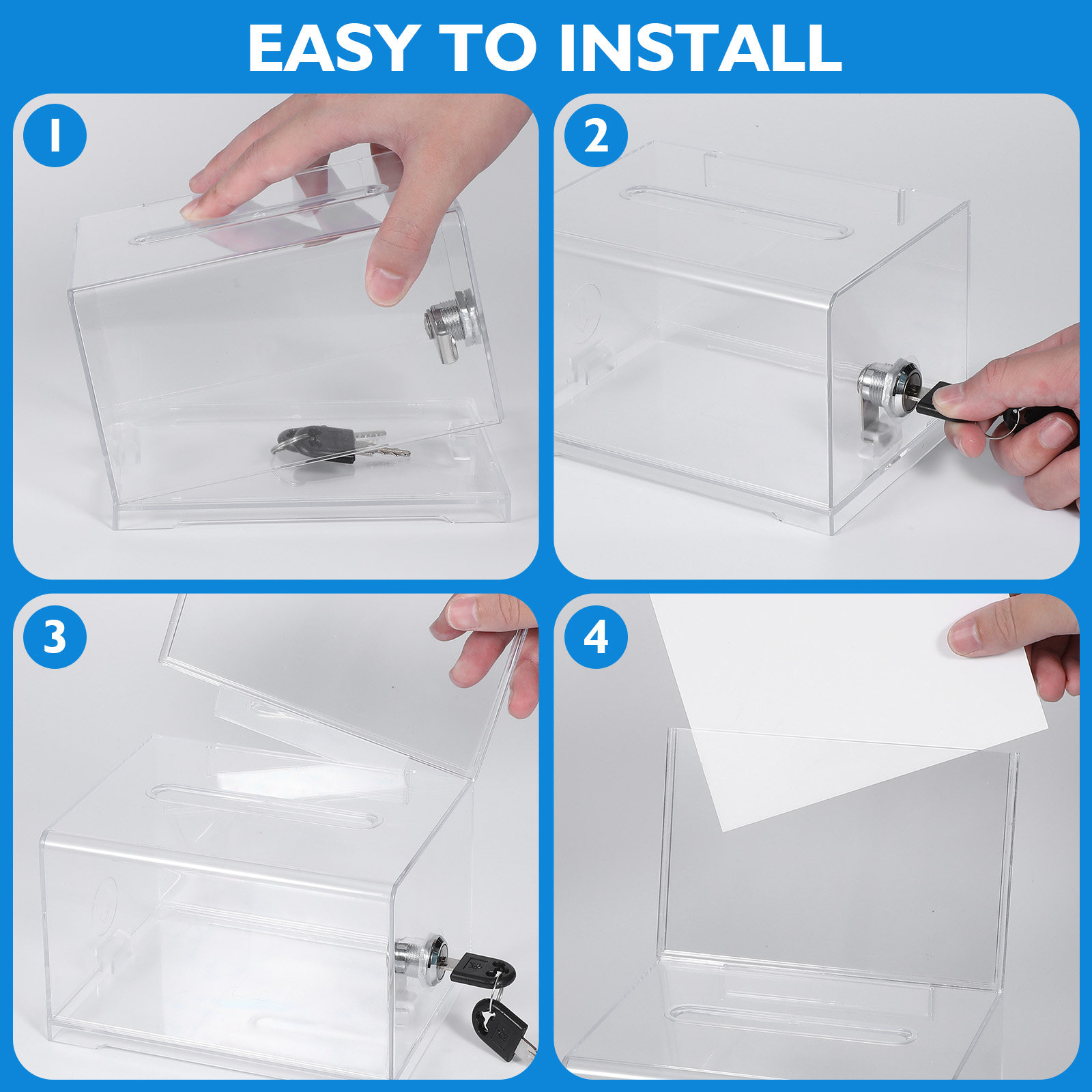 Professional Clear Acrylic Sug - Event Party Box recensie en prijs