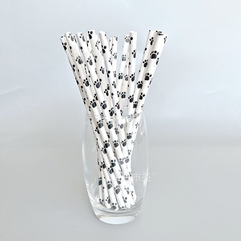 Moustache Paper Straw Cow Blac - Paper Straw Color recensie en prijs