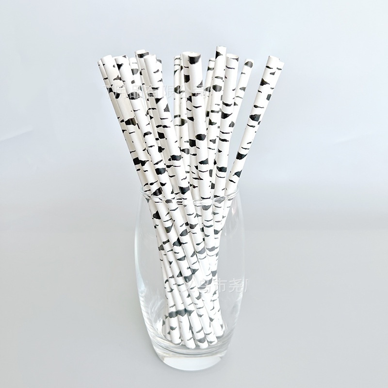 Moustache Paper Straw Cow Blac - Paper Straw Color recensie en prijs