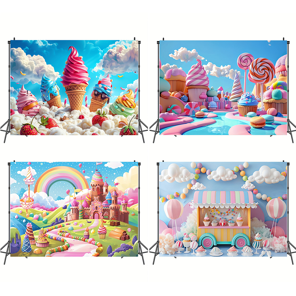 Sweet Ice Cream Theme Backdrop - Dessert Table Backdrop recensie en prijs