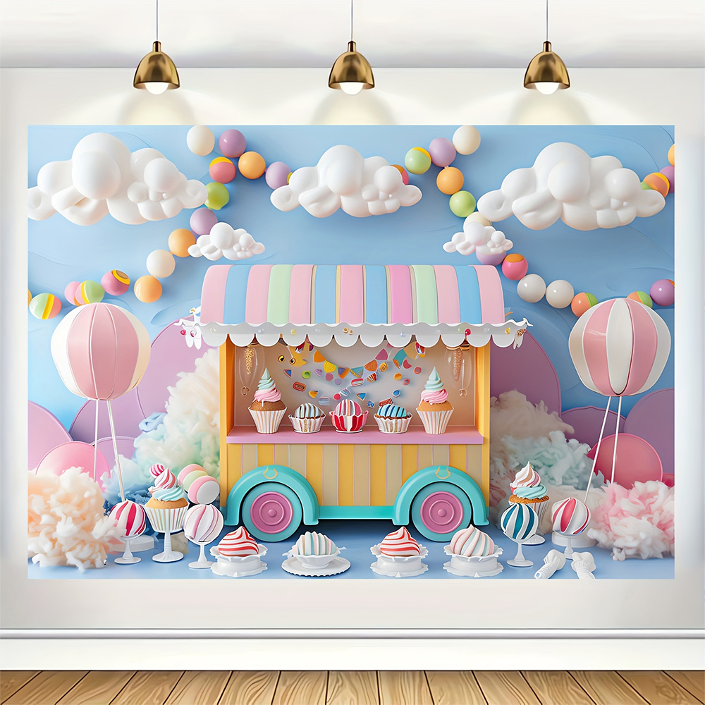Sweet Ice Cream Theme Backdrop - Dessert Table Backdrop recensie en prijs