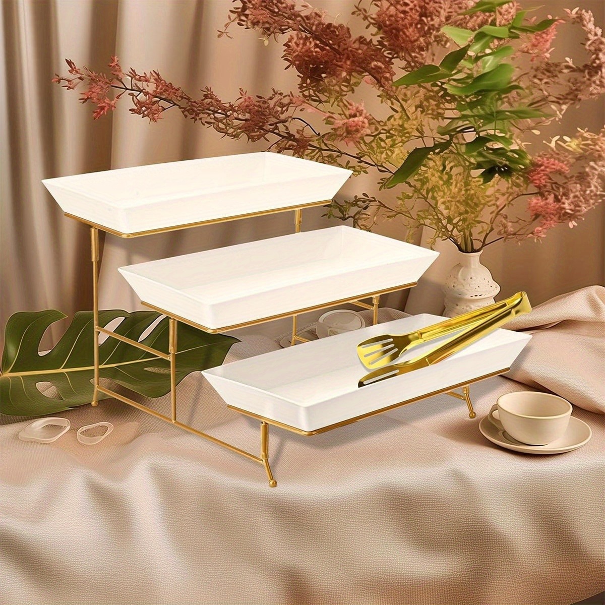 White Tiered Serving Stand + T - Cupcake Stand Tier recensie en prijs