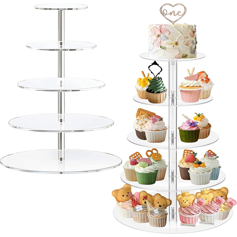 3/4/5 Tier Acrylic Round Cupca - Cupcake Stand Tier recensie en prijs