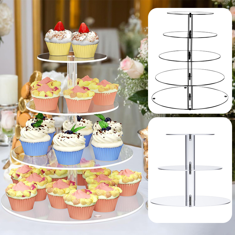 3/4/5 Tier Acrylic Round Cupca - Cupcake Stand Tier recensie en prijs