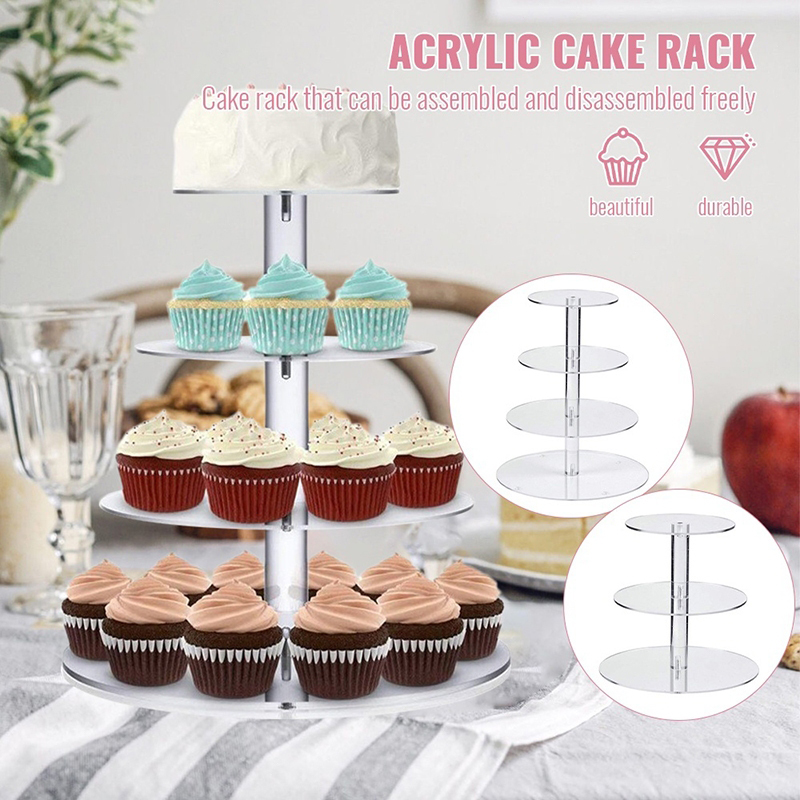 3/4/5 Tier Acrylic Round Cupca - Cupcake Stand Tier recensie en prijs