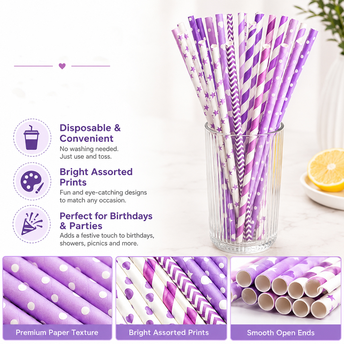 25pcs Colorful Patterned Paper - Paper Straw Color recensie en prijs