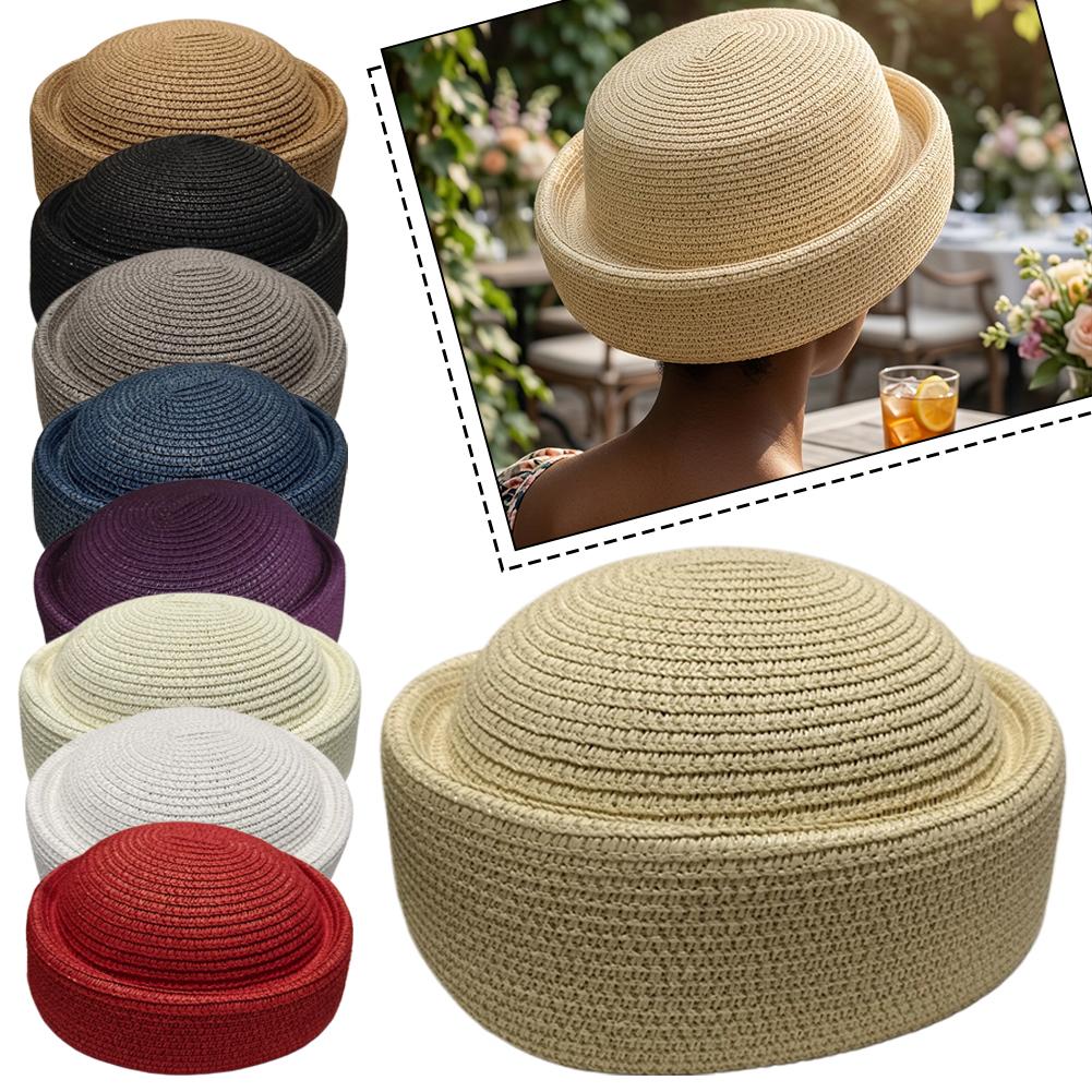Solid Color Straw Bucket Hat S - Paper Straw Color recensie en prijs