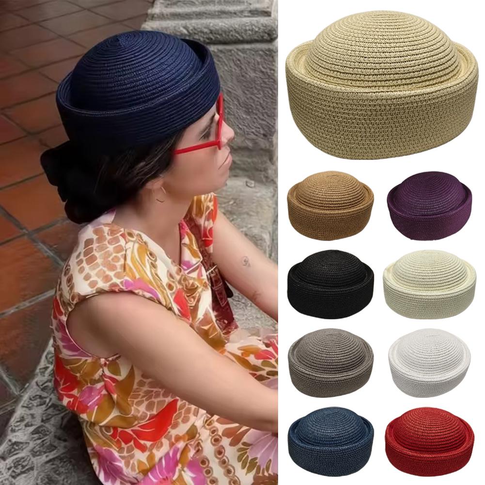 Solid Color Straw Bucket Hat S - Paper Straw Color recensie en prijs