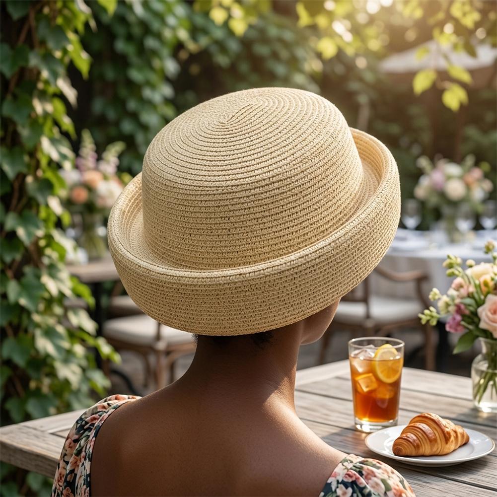 Solid Color Straw Bucket Hat S - Paper Straw Color recensie en prijs