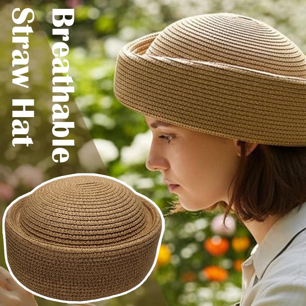 Solid Color Straw Bucket Hat S - Paper Straw Color recensie en prijs