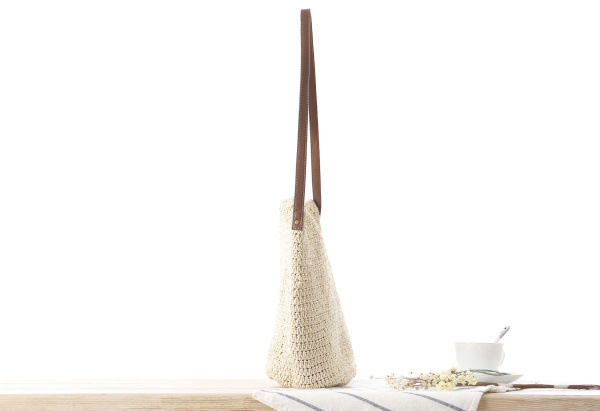 Straw Shoulder Woven Beach Sol - Paper Straw Color recensie en prijs