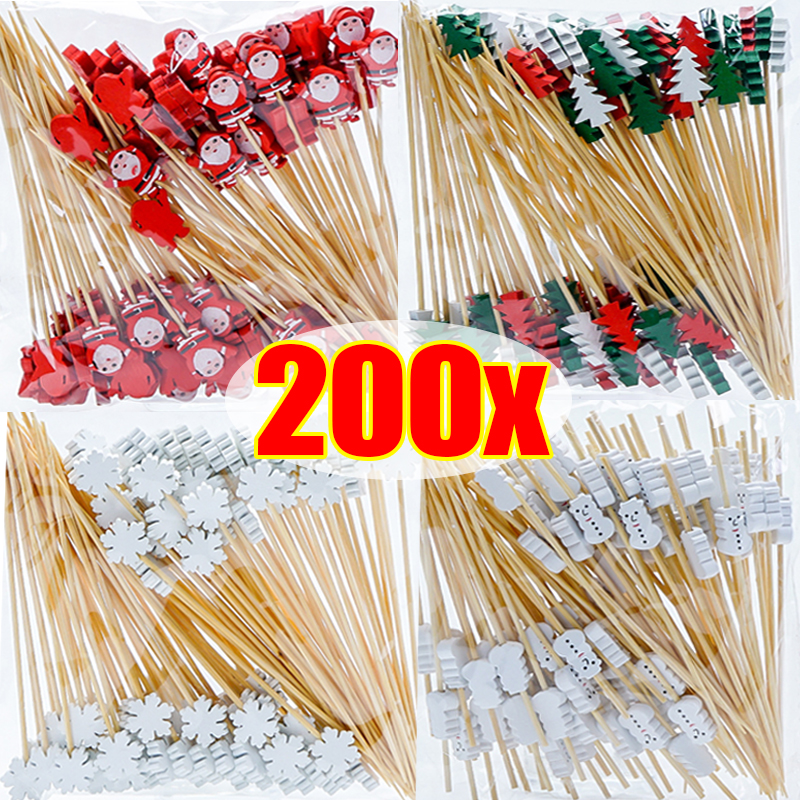 200/50PCS Christmas Fruit Skew - Centerpiece Stick recensie en prijs
