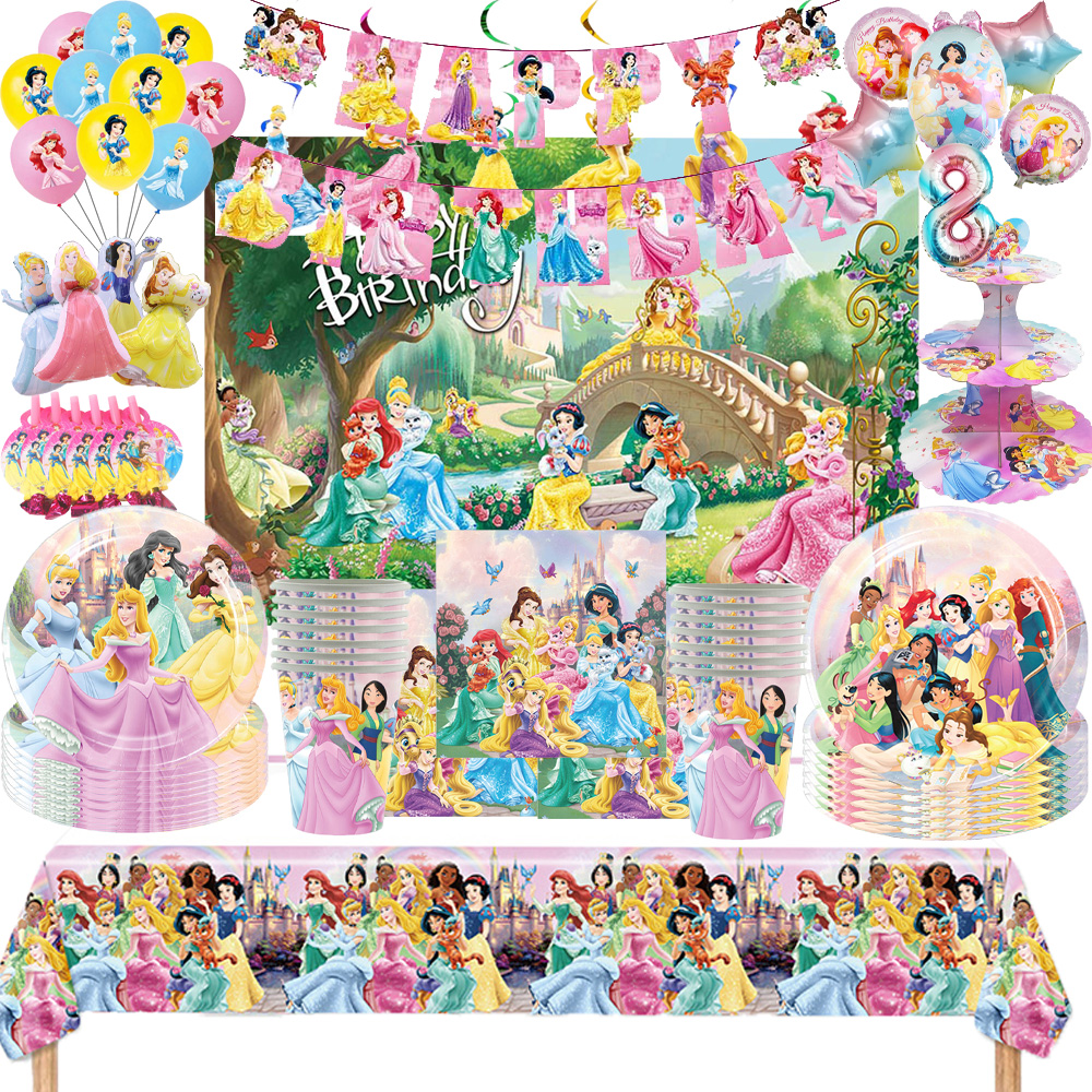 Princess Birthday Party Pink P - Table Cloth Disposable recensie en prijs