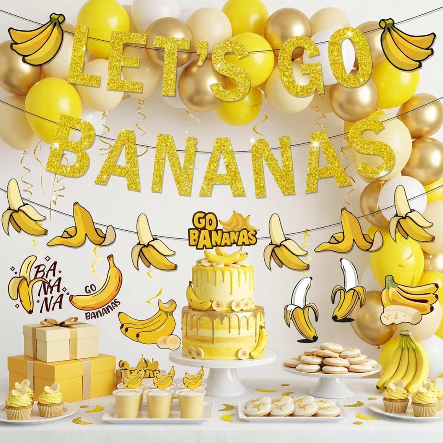 Yellow Bananas Birthday Banner - Let'S Party Event Supply recensie en prijs