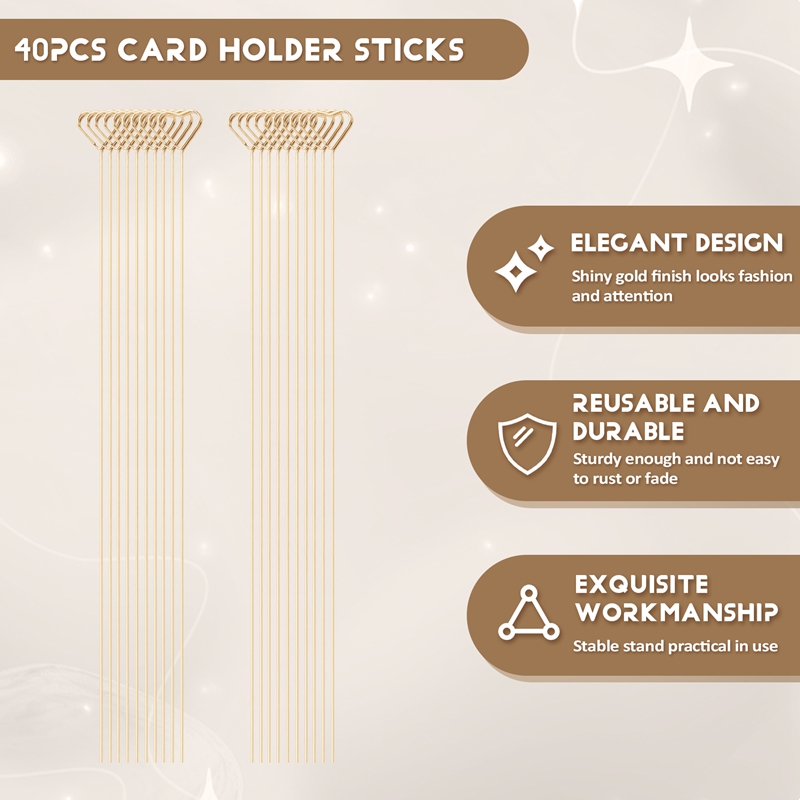 40 PCS Floral Card Holder Pick - Centerpiece Stick recensie en prijs