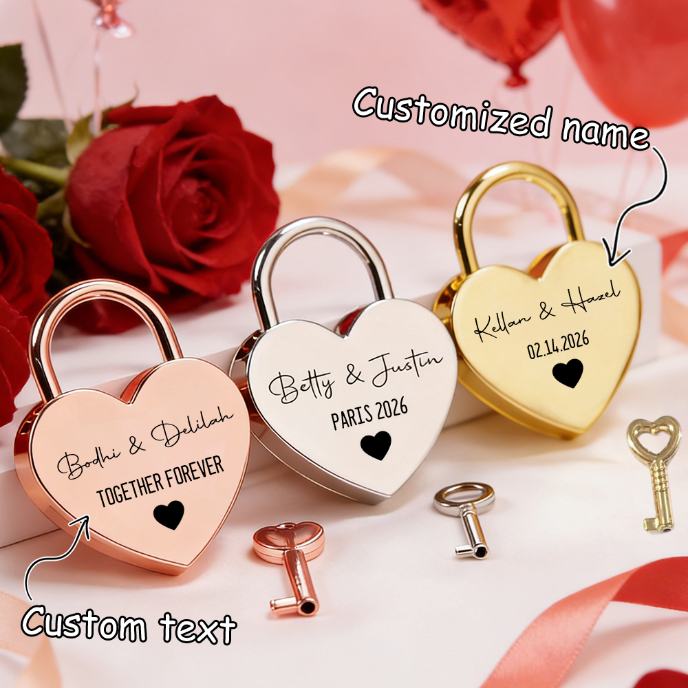 Custom Name Heart-Shaped Padlo - Eve Party recensie en prijs