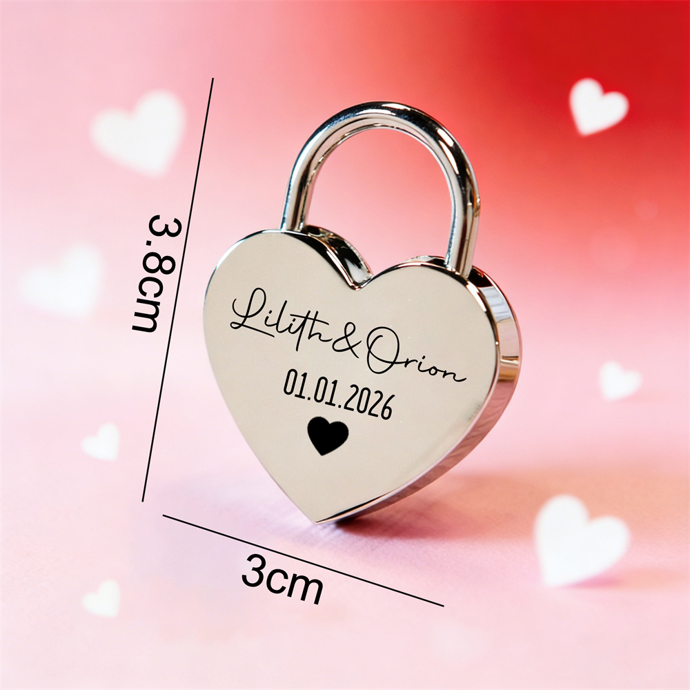 Custom Name Heart-Shaped Padlo - Eve Party recensie en prijs