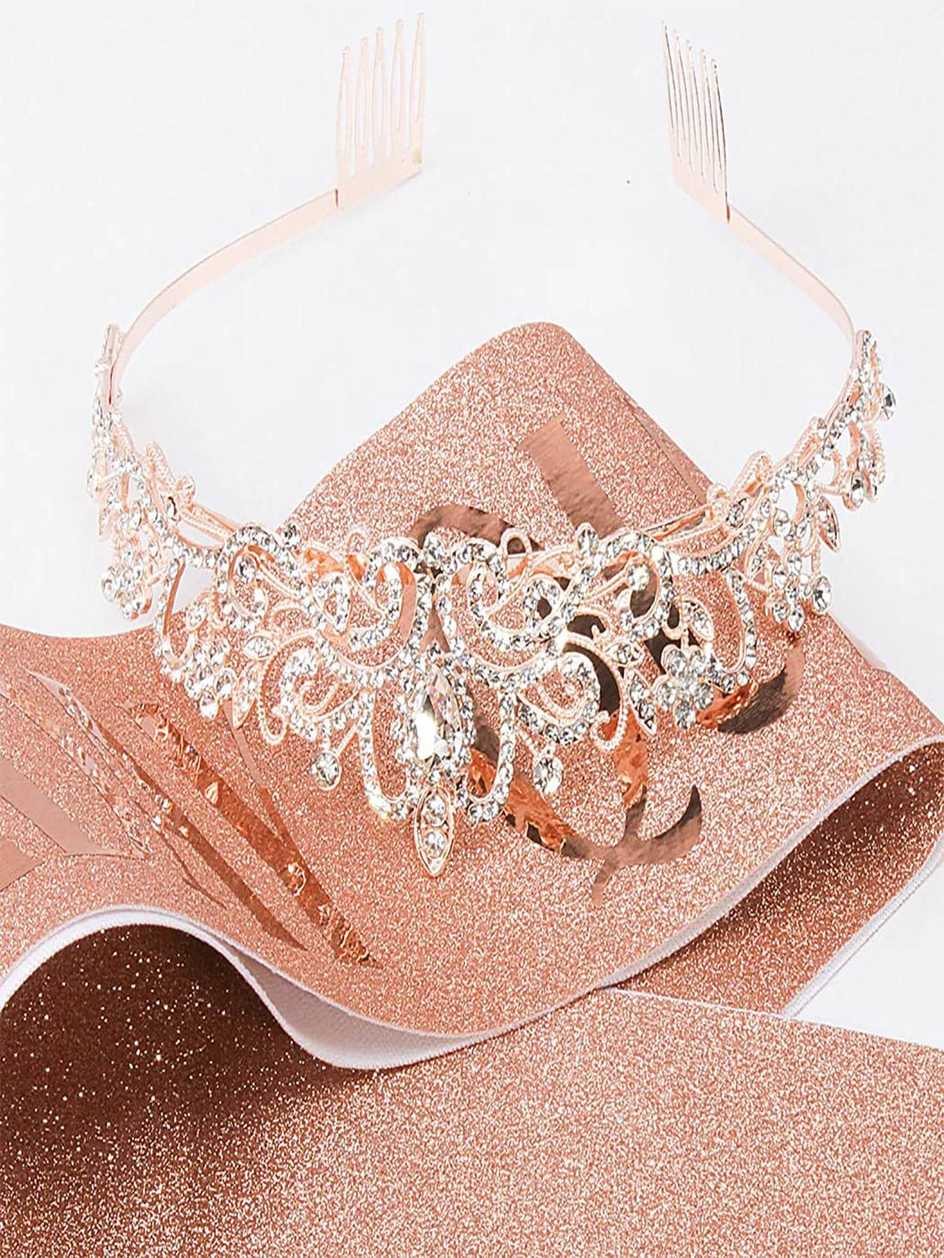 Bling Rhinestone Crystal Crown - Birthday Sash Glitter recensie en prijs