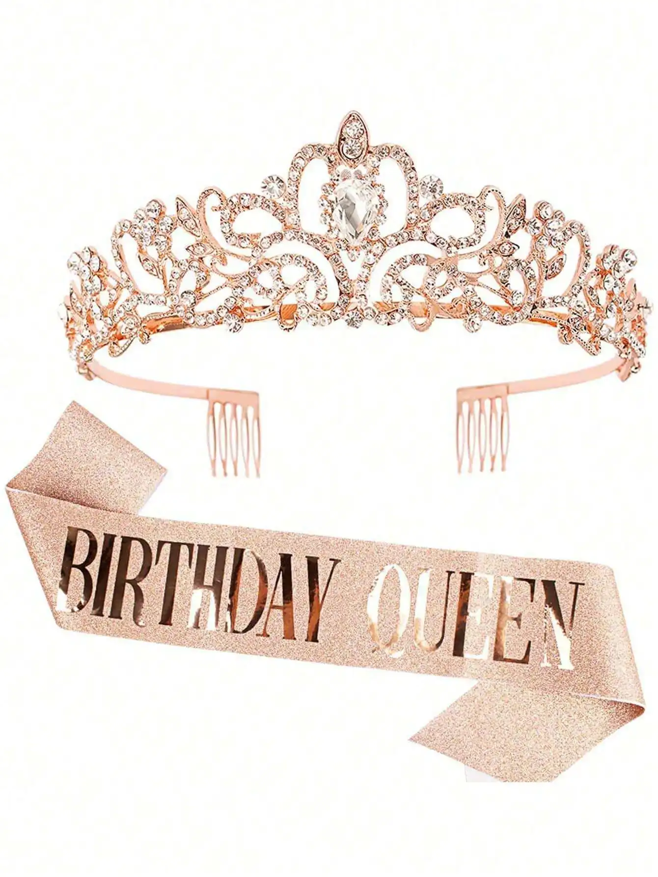 Bling Rhinestone Crystal Crown - Birthday Sash Glitter recensie en prijs