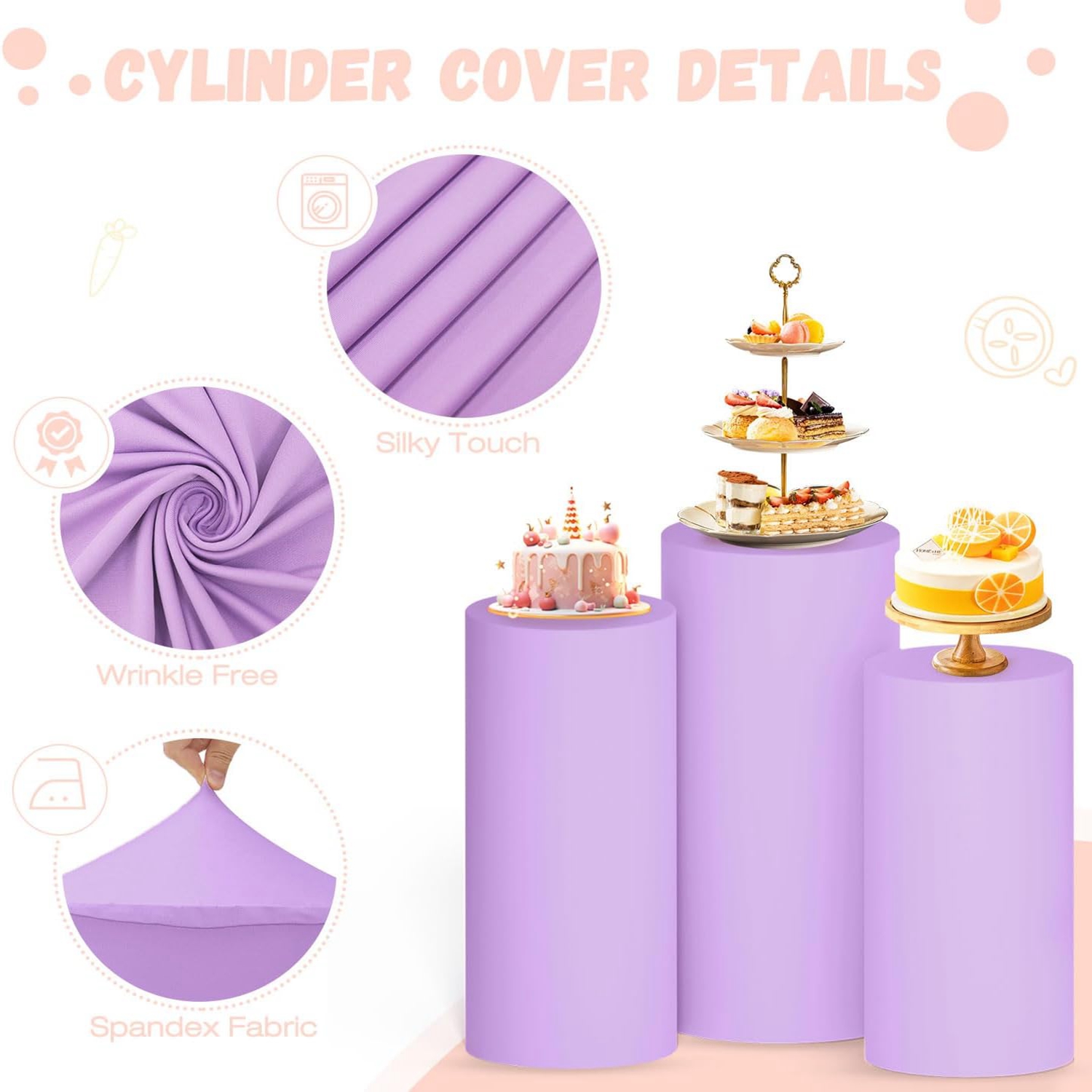 Yeele Purple Cylinder Stand Co - Dessert Table Backdrop recensie en prijs