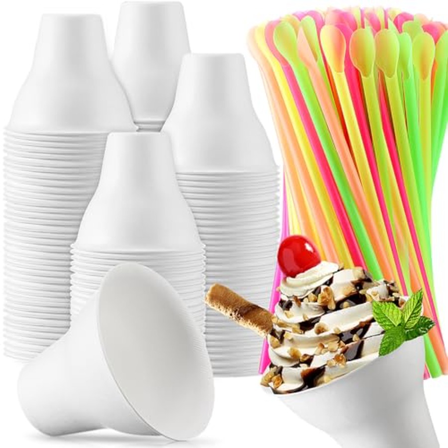 Set Snow Cone Cups and Straws  - Paper Straw Color recensie en prijs